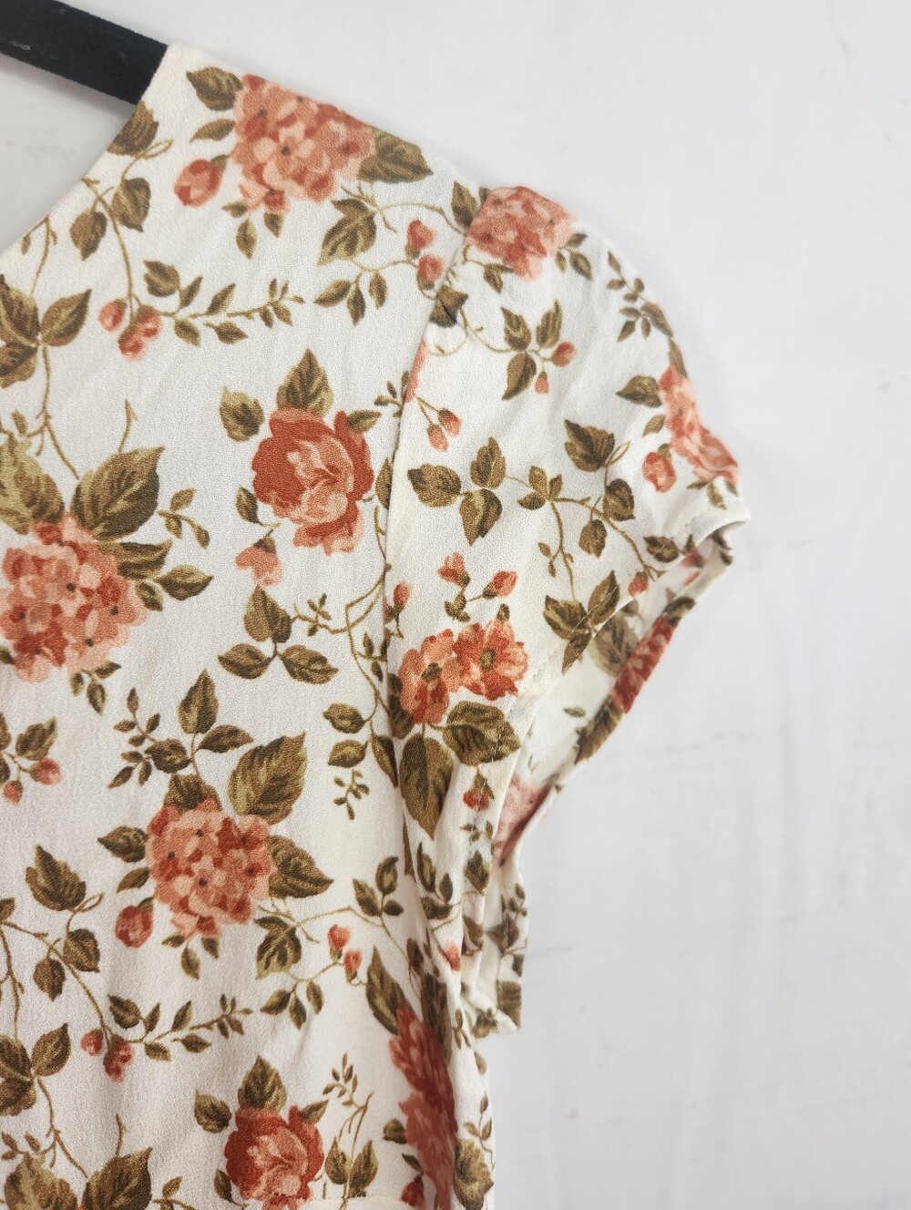 Reformation Fauna Floral Midi Dress Size 2 White Orange Button Front Cottagecore - Picture 9 of 16